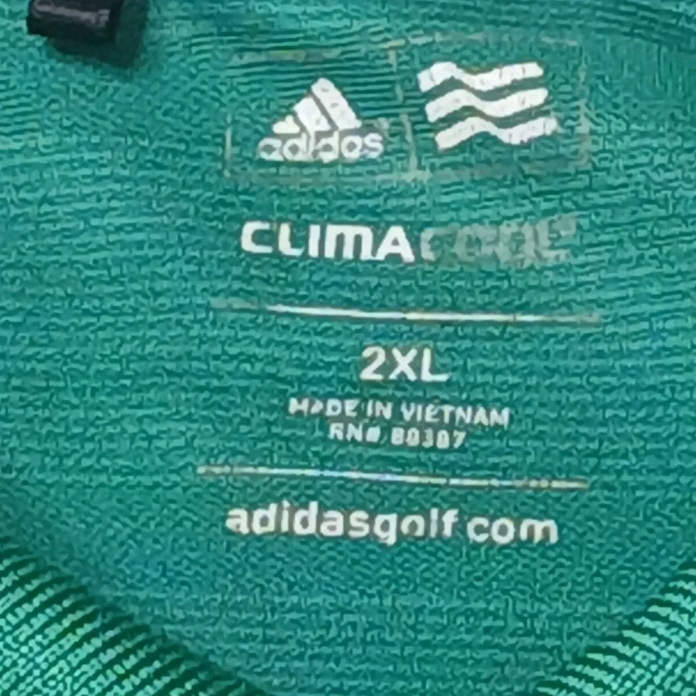 Adidas Polo Shirt Mens 2XL Green Trump National Philadelphia Golf Clima Cool